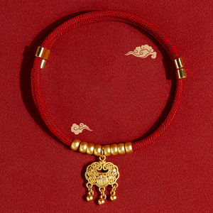 애완 동물을위한 조정 가능한 합금 액세서리 고양이 개를위한 동물 패턴과 리본 장식과 유니버설 디자인 레드 럭키 칼라 - Product Image 5