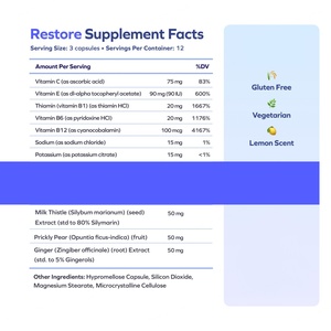 Dietary <b>Supplement</b> with DHM + L-Cysteine Capsules Support <b>Liver</b> Function for Adults DHM + L-Cysteine Plant Extracts - Product Image 3