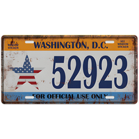 Placas de Matrícula Personalizadas al por Mayor de 15*30cm, Letreros Metálicos Vintage Retro para Decoración de Garajes de Automóviles con Gran Promoción