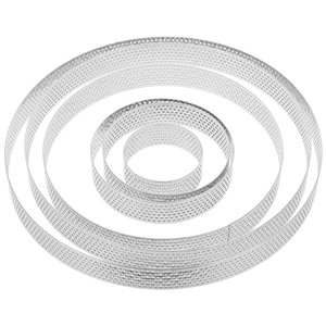 En gros, Cercle de cuisson rond perforé en acier inoxydable 304, soudé sans couture, pour gâteaux, tartes, mousses et pâtisseries - Product Image 1
