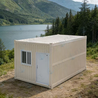 Maisonnette préfabriquée modulaire FLKT, installation rapide, prête à vivre, pliable, type conteneur.