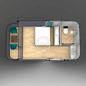 บ้านแคปซูลสำเร็จรูปดีไซน์ใหม่ ขายส่ง กันน้ำ ทันสมัย หรูหรา บ้านคอนเทนเนอร์แบบพ็อดเคลื่อนที่กลางแจ้ง บ้านพักขนาดเล็ก โรงแรมแคปซูล - Product Image 4