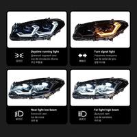 Phares LED style Ikon M4, double couleur DRL, plug and play, pièces de rechange auto pour BMW Série 5 F10 2010-2017, ensemble de phares