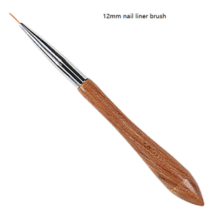 Pinceau à ongles en bois naturel en forme de calebasse, 7mm 9mm 11mm, rond, ovale, pour gel, liner, peinture, dessin, stylo de manucure - Product Image 6