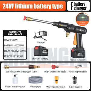 Pistola per autolavaggio a batteria al litio portatile <span class=keywords><strong>24V</strong></span> 200W ad alta pressione per auto senza fili - Product Image 5