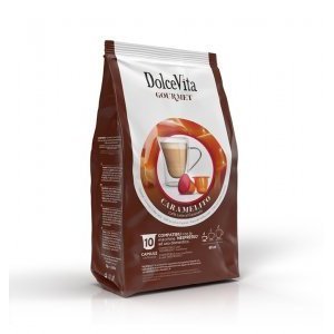 Dolce Vita Caramelito Compatibile Nespresso Confezione da 10 Capsule per Macchine Monodose a 0,14€/Capsule - Product Image 1