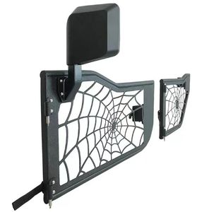 Accesorios para coche HW, puerta de medio tubo para <span class=keywords><strong>Jeep</strong></span> Wrangler JL 2018 + 4 puertas con espejos 4X4, puertas de tubería en forma de telaraña todoterreno - Product Image 1
