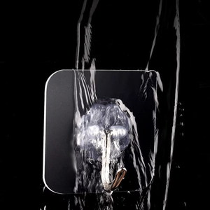 Transparent Plastic PVC Wall Mounted Heavy Duty <strong>Adhesive</strong> Wall Organisaton Sticker Hanging Hanger <strong>Hooks</strong> Sticky <strong>Hook</strong> for Hanging - Product Image 3