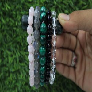 Bracelet en perles rondes de quartz rose naturel, bijoux en cristal de guérison pour femmes |   Bracelet élégant et raffiné fait main de 8 mm, certifié cadeau - Product Image 4