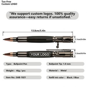 Luxury Musket Woodturning Kit Brass Ballpoint <b>Pen</b> with Custom Logo Bullet Bolt Action 0.7 mm Writing Width for Business Gift - Product Image 3