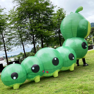 Divertido <span class=keywords><strong>Disfraz</strong></span> Inflable de Oruga Verde, Traje Ligero de <span class=keywords><strong>Gusano</strong></span> Multisección Inflado con Aire para Halloween, Cosplay y Eventos Temáticos - Product Image 6