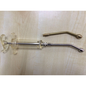 Aguja de jeringa de drenaje oral veterinario de alta calidad, cánula de latón cromado para animales - Product Image 2