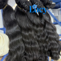 Extensions de cheveux naturels bouclés Remy bruts cambodgiens et birmans, double trame machine, cuticules vierges, bouclés ondulés, vente en gros