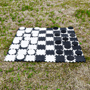 Other Foam <b>Mat</b> Funny Games 4ft X 4ft Extra Large Children's Tic Tac Toe & Jumbo Checkerboard Yard Size - Product Image 5