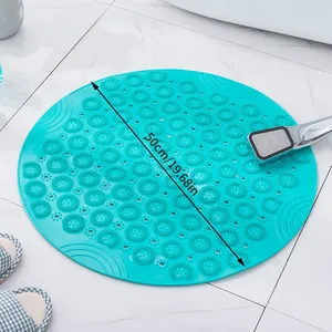 1PC <b>Silicone</b> Suction Cup Floor Mat 30CM Anti-Slip Exfoliating Body Cleaner Massage Bathing <b>Tool</b> for Shower Back Rubbing - Product Image 6