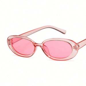 Lunettes de soleil ovales tendance 2020, style vintage rétro, protection UV400, petite monture, motif vache, pour femme - Product Image 5