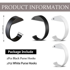 Crochet adhésif ultra-résistant en alliage pour sac à main, support métallique portable pour sac, crochet pour casque et accessoires de table - Product Image 2