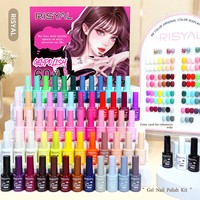 Ensemble de 63 vernis à ongles en gel UV/LED, base et top coats, blanchissant, sans rinçage, séchage rapide, nude et bordeaux, 15 ml