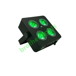 Venta al por mayor 10 piezas X 1 caso 4X18W COB DJ batería PAR luz LED con <span class=keywords><strong>DMX</strong></span> Wifi inalámbrico remoto etapa Uplight RGBWA + UV focos - Product Image 1