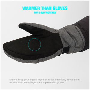 Mitones de esquí de invierno Guantes de nieve cálidos Mitones fríos para snowboard Esquí Palear - Product Image 3