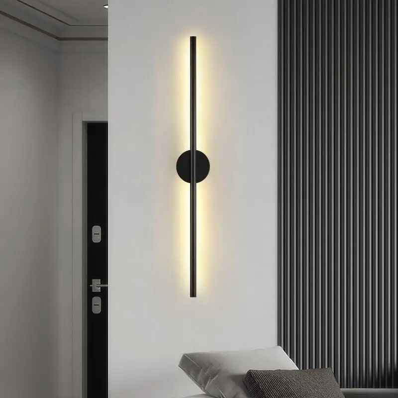 Minimalistische Lange Strook Led Wandlamp Voor Achtergrond Woonkamer Verlichting En Decoratie Oppervlak Gemonteerd Lineair Wandlicht