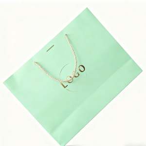 Sac en papier coloré de haute qualité, personnalisé, écologique, imprimé avec du papier d'or laminé, pour emballages cadeaux, beauté - Product Image 1