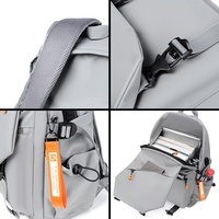 Nouveau sac à dos unisexe en tissu Oxford, grande capacité, multi-poches, décontracté, pour ordinateur portable, léger et portable en polyester
