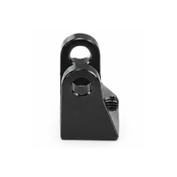 Support de fixation en forme de U en aluminium anodisé noir personnalisé avec trou fileté pour liaison mécanique et pièces de robot