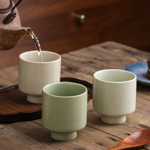 Tazza da Tè in Ceramica Classica con Piede Alto, Elegante Tazza Cinese, Set Regalo per Matrimonio, per Tè Verde - Product Image 3