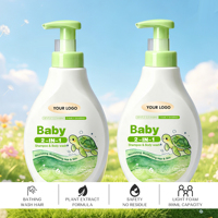 Produits de soin pour bébés en gros, gel douche et shampoing pour enfants 2 en 1, soin hydratant et nourrissant pour bébés, lait de bain pour nourrissons