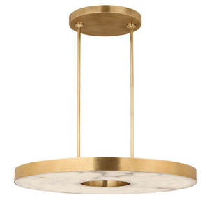 Lámpara Colgante Moderna de Alabastro Natural de 36 Pulgadas, Estilo Nórdico, para Comedor, Isla de Cocina, Villa, Lámpara Redonda de Alabastro de Lujo con LED - Product Image 4