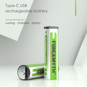 New Product 1.5V USB <strong>C</strong> Rechargeable AA <strong>Battery</strong> <strong>Cell</strong> 2500mWh Lithium <strong>Batteries</strong> Cylindrical Li-Ion <strong>Battery</strong> Support Type-<strong>C</strong> Charging - Product Image 2