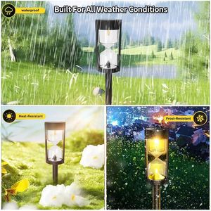 Lampe solaire LED haute luminosité pour pelouse, forme sablier, étanche IP65, pour jardin et allée extérieure - Product Image 4