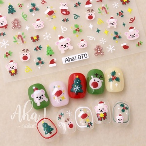 Qianya 2017 lindo Kawaii Santa Tree 3D Nail Art Sticker estilo navideño conejo decoraciones <span class=keywords><strong>de</strong></span> <span class=keywords><strong>uñas</strong></span> al por mayor <span class=keywords><strong>uñas</strong></span> <span class=keywords><strong>de</strong></span> plástico - Product Image 3