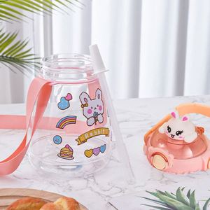Cute Cartoon Water Portable Clear Plastic School Student <b>Drinking</b> <b>Bottle</b> for Kids - Product Image 6