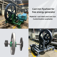 Maßgefertigtes Schweres Gusseisen-Trägheitsrad Großes Flaches Ausgleichsrad für Generator Backenbrecher Steinzerkleinerungsmaschinen OEM-Fertigung