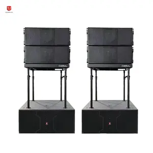 T.I Pro Audio 1400W RMS leistungs starkes Dual 12 Zoll 2-Wege-Aktiv-Holz-Line-Array-Lautsprecher Big Power DJ Pa Stage System