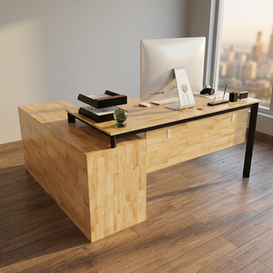HBOV021 170x150 Oval Contemporary Executive <b>Desk</b> Wood Plywood Office Furniture Freestanding Assembly Required Storage Office - Product Image 2