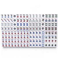 Tuiles de Mahjong Taïwanaises en Acrylique Scintillantes de Luxe 144+4 - Tuiles de Mahjong Originales Taïwanaises Gravées, Tuiles de Mahjong Scintillantes
