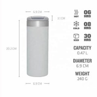 Bouteille d'eau anti-fuite de 16 oz avec couvercle à verrouillage et ouverture facile, modèle TransitFlipTop, de la célèbre marque originale TransitBottle
