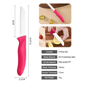 Tốt nhất bán 5 cái gọt <span class=keywords><strong>Knife</strong></span> <span class=keywords><strong>Set</strong></span> cho nhà bếp-sharp nhỏ trái cây rau lột công cụ với Non-Slip xử lý bán buôn - Product Image 4