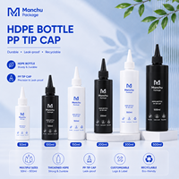 Bouteille en plastique HDPE blanche en gros avec bouchon à embout 50ml 100ml 150ml 200ml 300ml 500ml Emballage personnalisé avec logo pour produits liquides