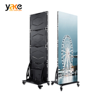 Écran LED pliable Yake avec roulettes P2 P3, affichages numériques LED pour les magasins