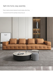 Canapés modulaires de luxe pour salon, motif brique YOUTAI 2025, grands canapés - Product Image 5