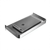 Support mural moderne et minimaliste en acier inoxydable 304 sans perçage pour téléphone, étagère de salle de bain et porte-papier toilette