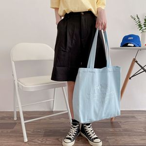 Noirnine <span class=keywords><strong>Bebe</strong></span> sac fourre-tout en toile brodée de grande capacité Yue/sac d'étudiant de Style coréen pour femmes avec fermeture à glissière - Product Image 2