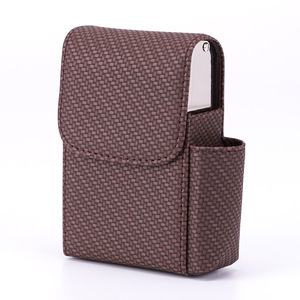 20er Pack Kreatives Design Dicker Zigaretten etui aus PU-Leder Praktischer tragbarer Feuerzeug halter für Männer und Frauen Multifunktional - Product Image 5