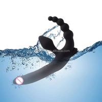 Masseur anal vibrant étanche pour adultes, balle vibrante, plug anal, trois têtes, gode, masseur sans sangle, jouets sexuels