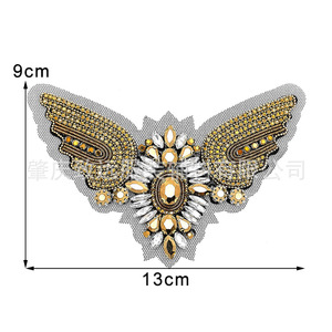 Apliques de Pedrería con Forma de Alas, Adornos Dorados de Diferentes Formas para Manualidades, Joyería, Ropa, Bolsos, Zapatos y Decoración - Product Image 2