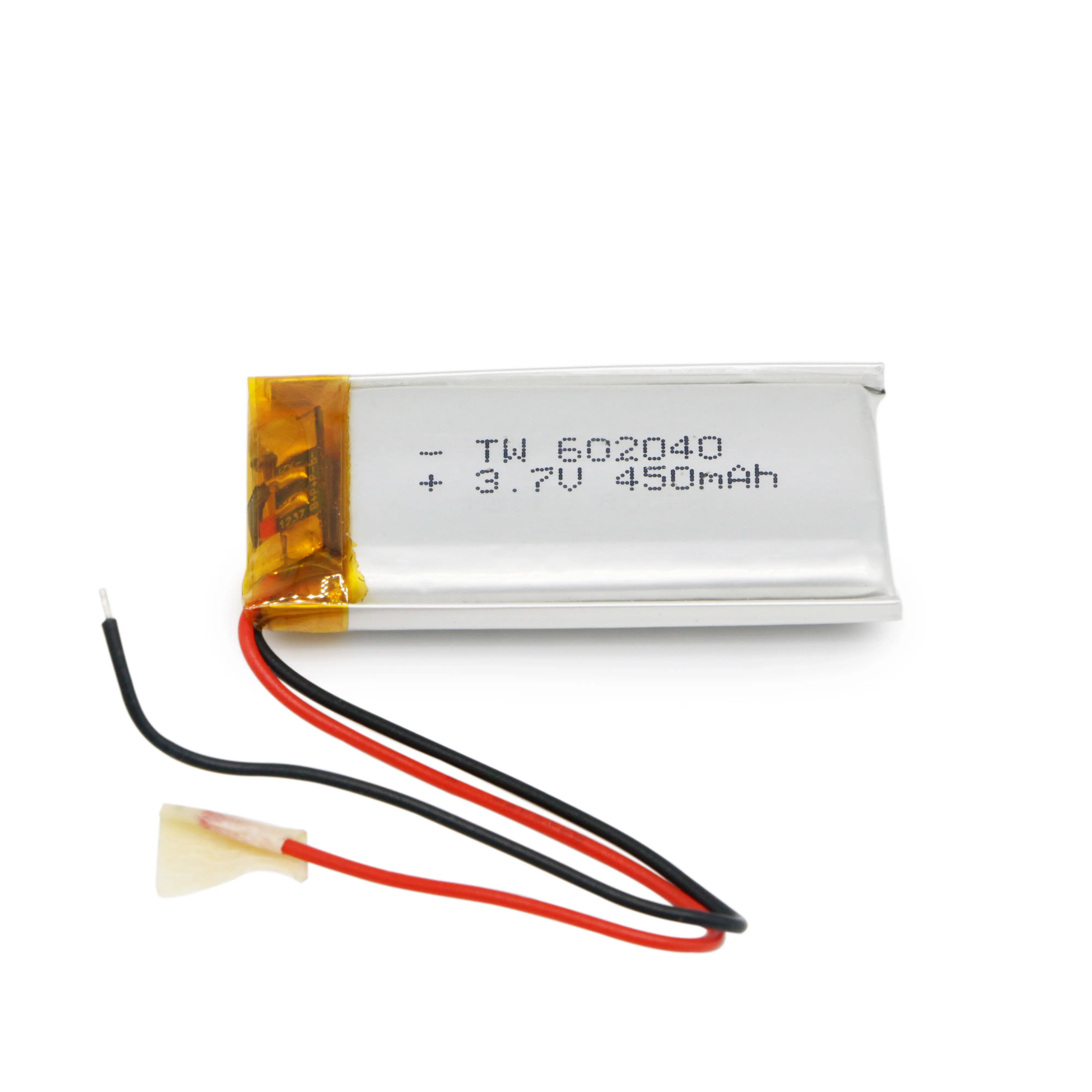 Topwaycell hazır 3.7V lipo pil 502040 602040 450mah KC sertifikası ile PCB ve konnektör